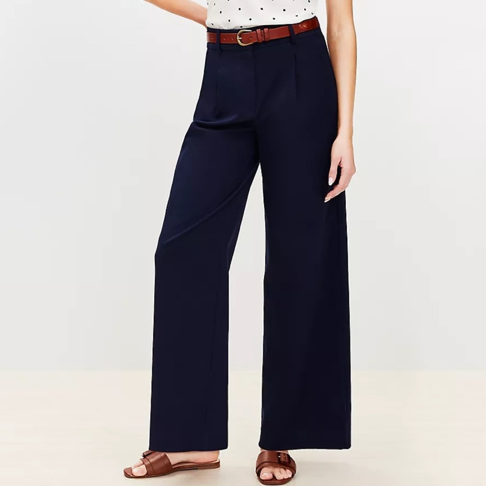 Petite Navy Trousers
